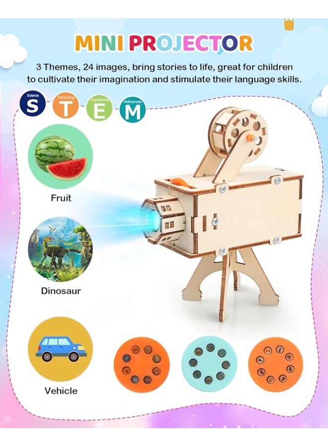 Poraxy STEM Science Kits for Kids Ages 81012 5 Set 3D Wooden Puzzles Toys for Ages 813 DIY Educational Science Building Kits Crafts Birthday Gifts for Boys and Girls 8 9 10 11 12 13 Year Old - Image 4