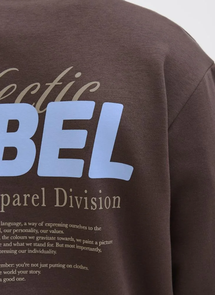 JJ Rebel  Text Print Regular Fit Crew Neck Sweatshirt for Men | Best Price UAE