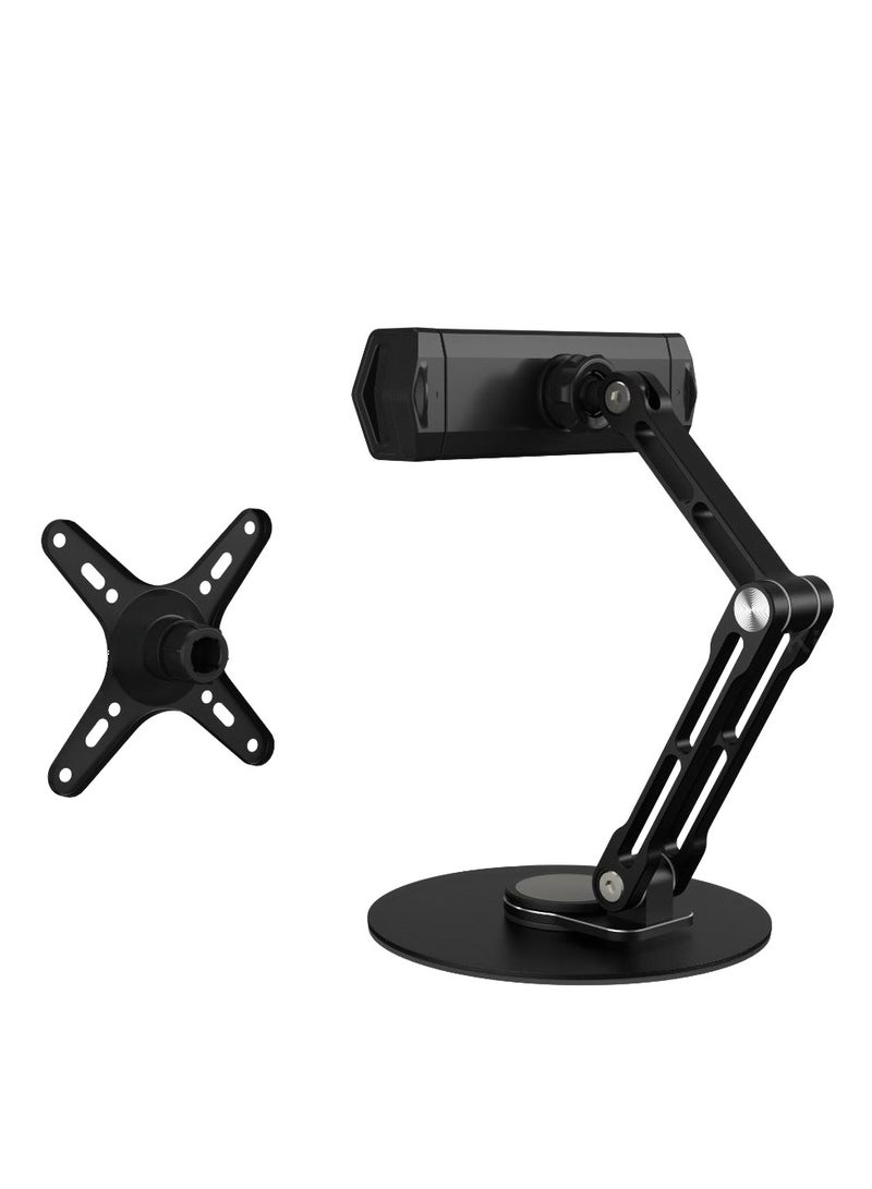 360° Rotating Foldable Bracket with VESA Plate, Portable Screen Bracket With Clamp Universal for Portable Screens, Mobile Phones, Tablets - Image 2