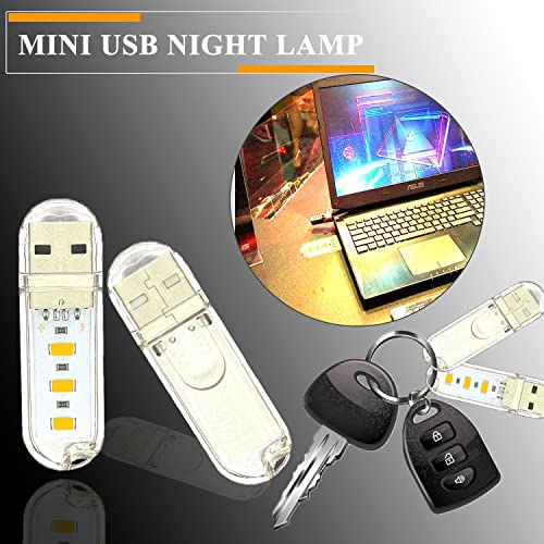 DaFuRui USB Night Lights - 12pcs 4 Kinds Super Bright LED Mini USB Port Portable Night Lights for Laptop Keyboard - Image 2