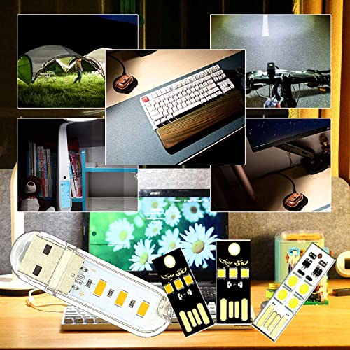 DaFuRui USB Night Lights - 12pcs 4 Kinds Super Bright LED Mini USB Port Portable Night Lights for Laptop Keyboard - Image 4