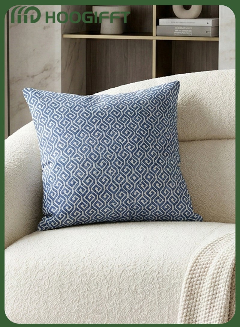 هوغيفت أغطية وسائد ديكور 4 قطع، مقاس 45 × 45 سم، أغطية مخدات مزخرفة بطباعة على الوجهين، قماش قصير الوبر مع سحاب مخفي، قابلة للغسل في الغسالة للكنب والسرير وغرفة المعيشة - Image 5