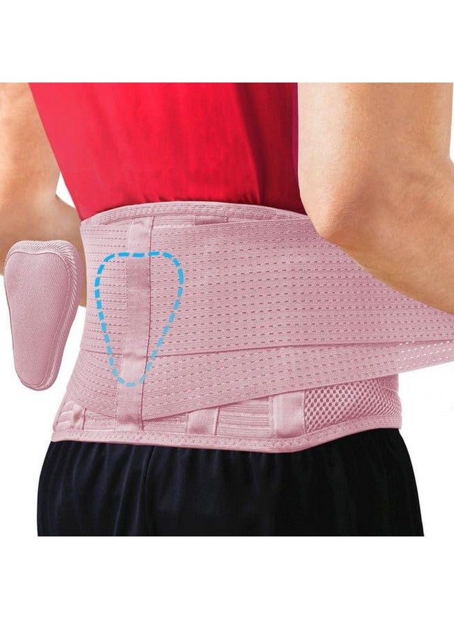 Sparthos Back Brace for Lower Back Pain - Immediate Relief from Sciatica, Herniated Disc, Scoliosis - Breathable Design With Lumbar Support Pad - For Home & Lifting At Work - For Men & Women - (Pink-L) - Image 1