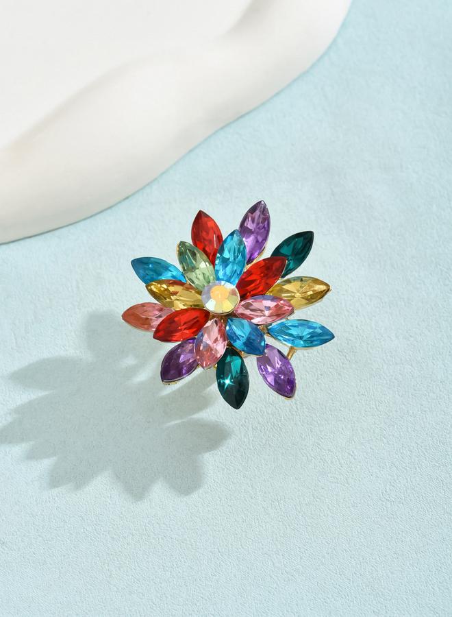 Take Two Multi Flower Statement Ring - Image 5