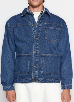 trendyol Blue Regular Fit Denim Jeans Jacket TMNAW24CE00004  - Image 4