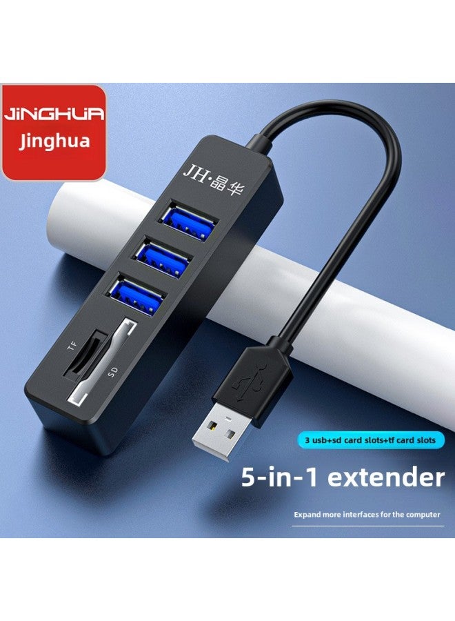 Jinghua USB 5-in -1 High-speed Card Reader SD/TF Multifunctional Notebook Computer HUB Hub Splitter-Colour:Five In One  - Image 2