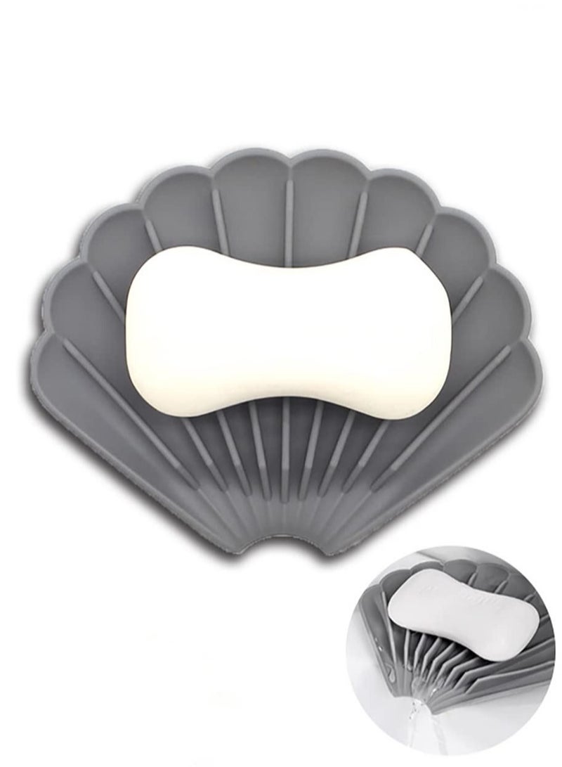 SOLARAE Self Draining Soap Dishes, Premium Silicone Soap, Bathroom, Kitchen, Bath Tub, Easy Cleaning,Keep Soap Bars Dry Clean,Extend Soap Life(Gray,Green,White), 3 Pcs - Image 3