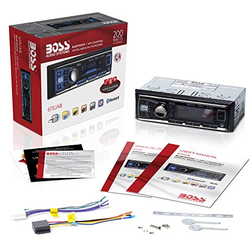 BOSS Audio Systems 611UAB Car Stereo System - Single Din, Bluetooth Audio and Calling Head Unit, Aux Input, USB, Mechless, No CD DVD Player, AM/FM Radio Receiver - Image 5