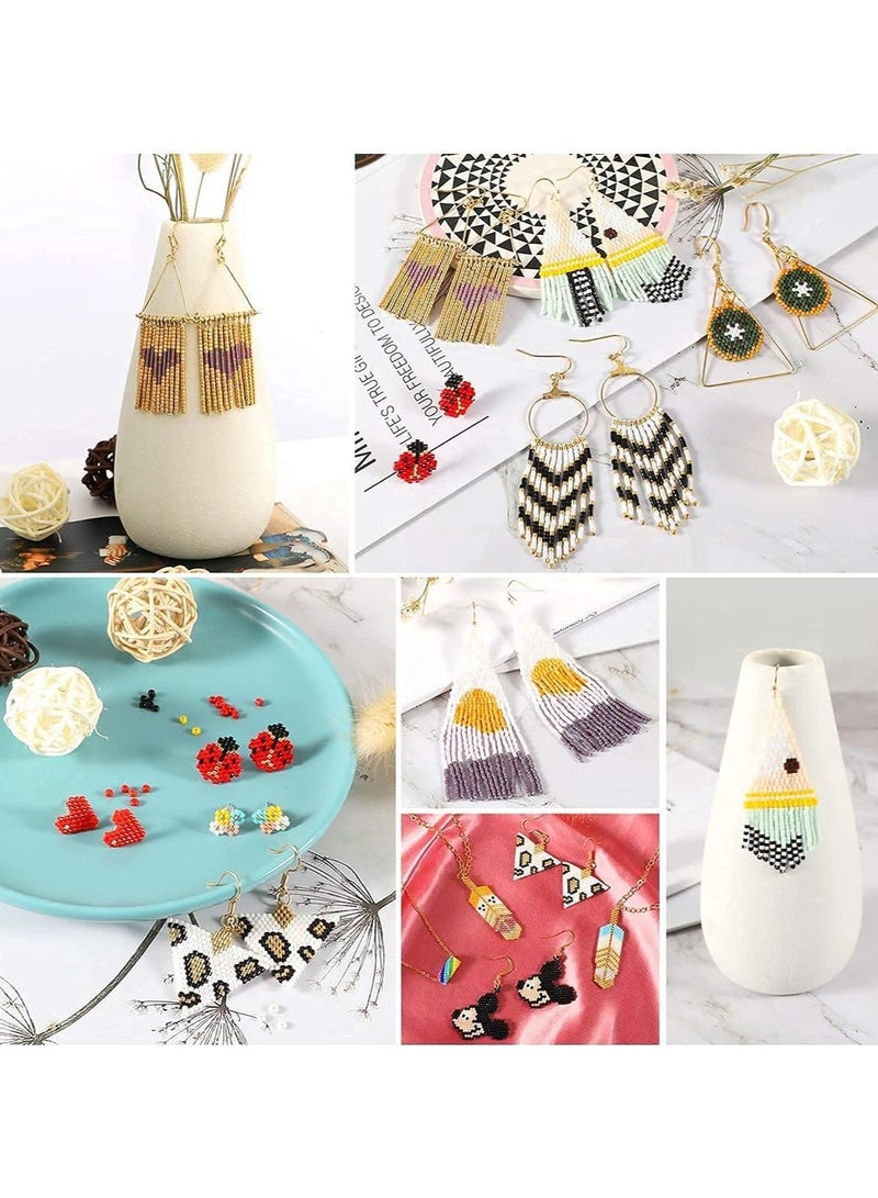 شو وو مجموعة خرزات صغيرة ملونة مع خرز الأحرف الأبجدية A-Z لصنع الأشكال بنفسك مع حبل مكونة من 3300 قطعة - Image 3