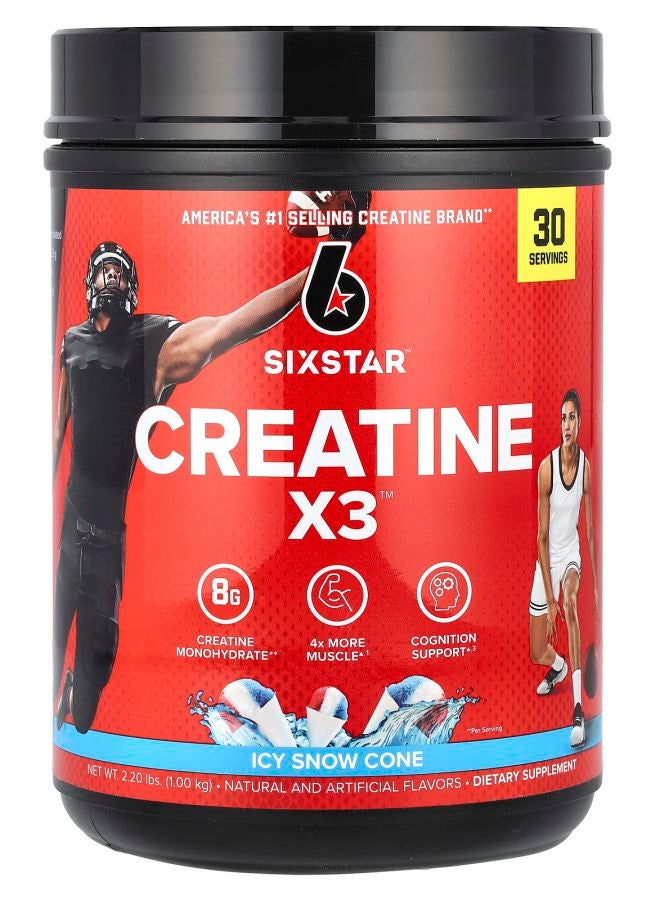 كرياتين X3 نكهة الثلج المثلج 2.2 رطل (1.00 كجم)