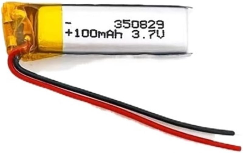 3 7V 100mAh Rechargeable Lithium Polymer Battery Size 27x8x4mm - Image 1