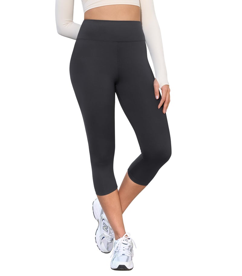 VALANDY Creamlush 4 Pack Capri Leggings for Women-High Waisted Stretchy Soft Yoga Lounge Pants(S-3XL) - Image 2