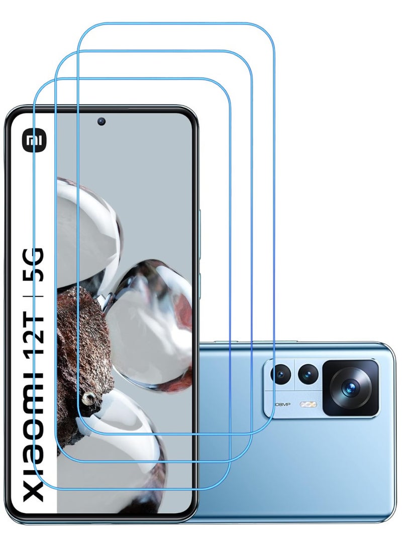 ACLIX 3 Pieces Antistatic ESD Dustproof Premium Quality High Definition Clear Tempered Glass Screen Protector Designed For Xiaomi 12T - Image 1