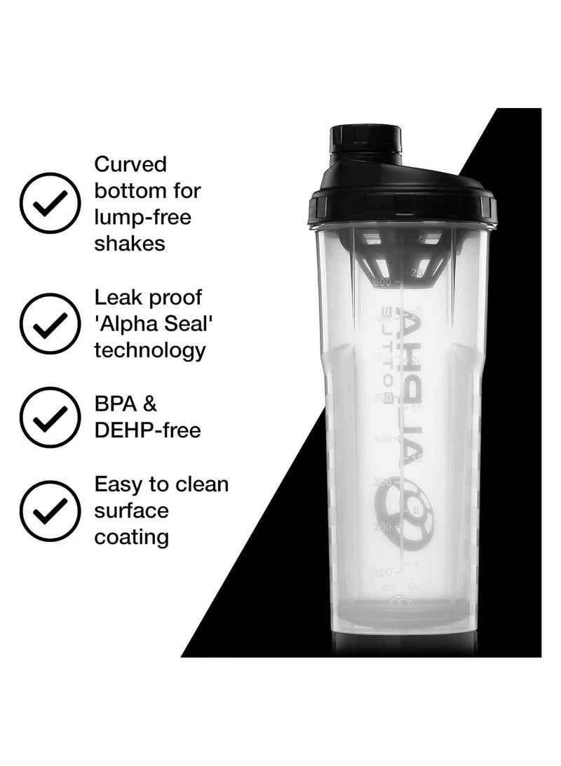 Generic Protein Shaker Bottle | 1000ml Gym Cup | for Protein Powder Shakes & Sports Supplements | Pre Workout Mixer | BPA Free | 1L | clear - Image 3