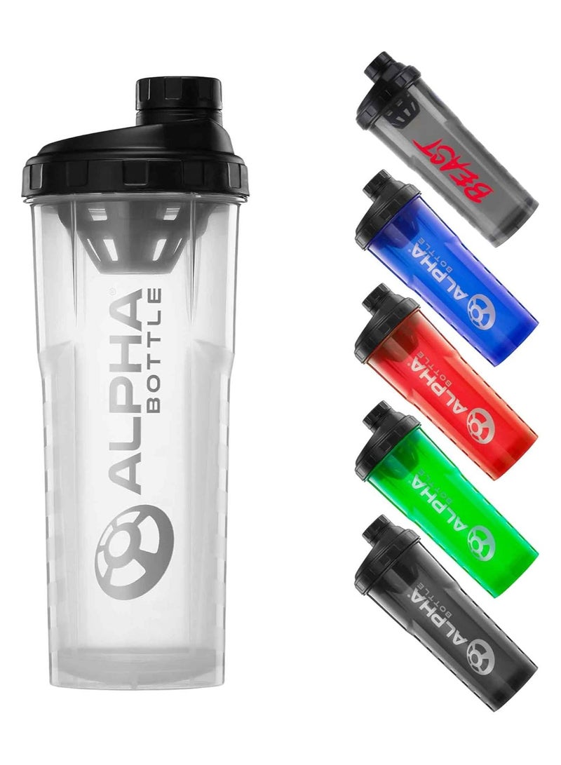 Generic Protein Shaker Bottle | 1000ml Gym Cup | for Protein Powder Shakes & Sports Supplements | Pre Workout Mixer | BPA Free | 1L | clear - Image 5