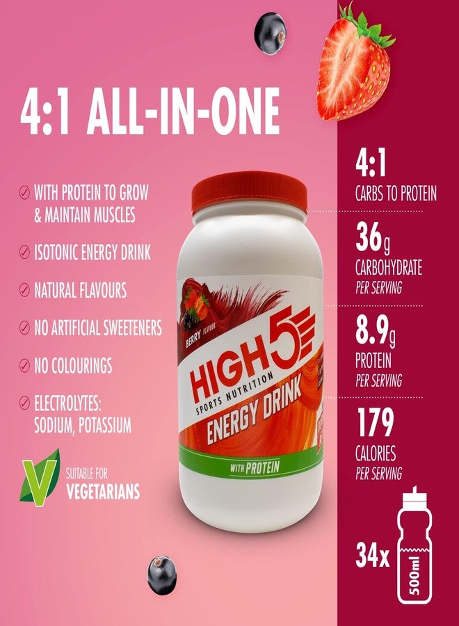 High5 High 5 Energysource 4:1 1.6kg Summer Fruits Sports Protein Powder Drink Energy - Image 2