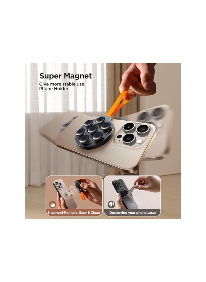 Green Tiger Magnetic Suction Cup Phone Mount, Silicone Suction Phone Case Grip Stand Holder for MagSafe, Hands-Free Mirror Shower Phone Holder Mount Fit iPhone 15 Pro Max, TikTok Creator|Videos (Black Orange) - Image 4