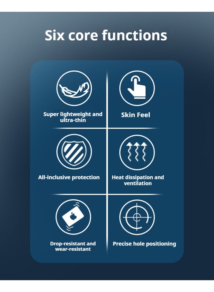 طقم غلاف صلب شفاف وواقي كيبورد TPU لجهاز ماك بوك اير 13.6 بوصة (M4 M3 M2، موديلات 2022-2025 A3240/A3113/A2681) - نحيف ومضاد للخدش - Image 5