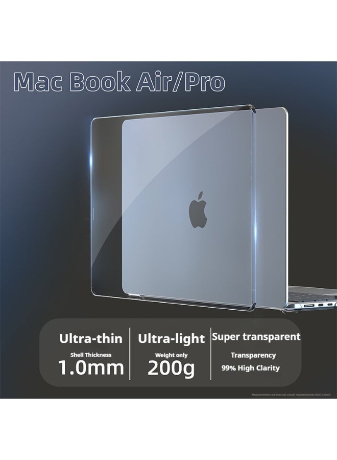 طقم غلاف صلب شفاف وواقي كيبورد TPU لجهاز ماك بوك اير 13.6 بوصة (M4 M3 M2، موديلات 2022-2025 A3240/A3113/A2681) - نحيف ومضاد للخدش - Image 3