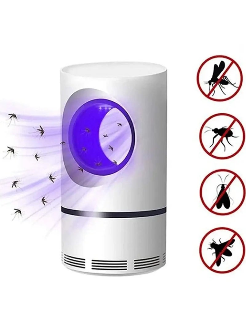 ارواق مصباح كهربائي للتحكم في فخ الحشرات والبعوض، مصباح LED للتحكم في مصيدة الحشرات الصغيرة مع مصدر طاقة USB ومحول (كبير) - Image 1