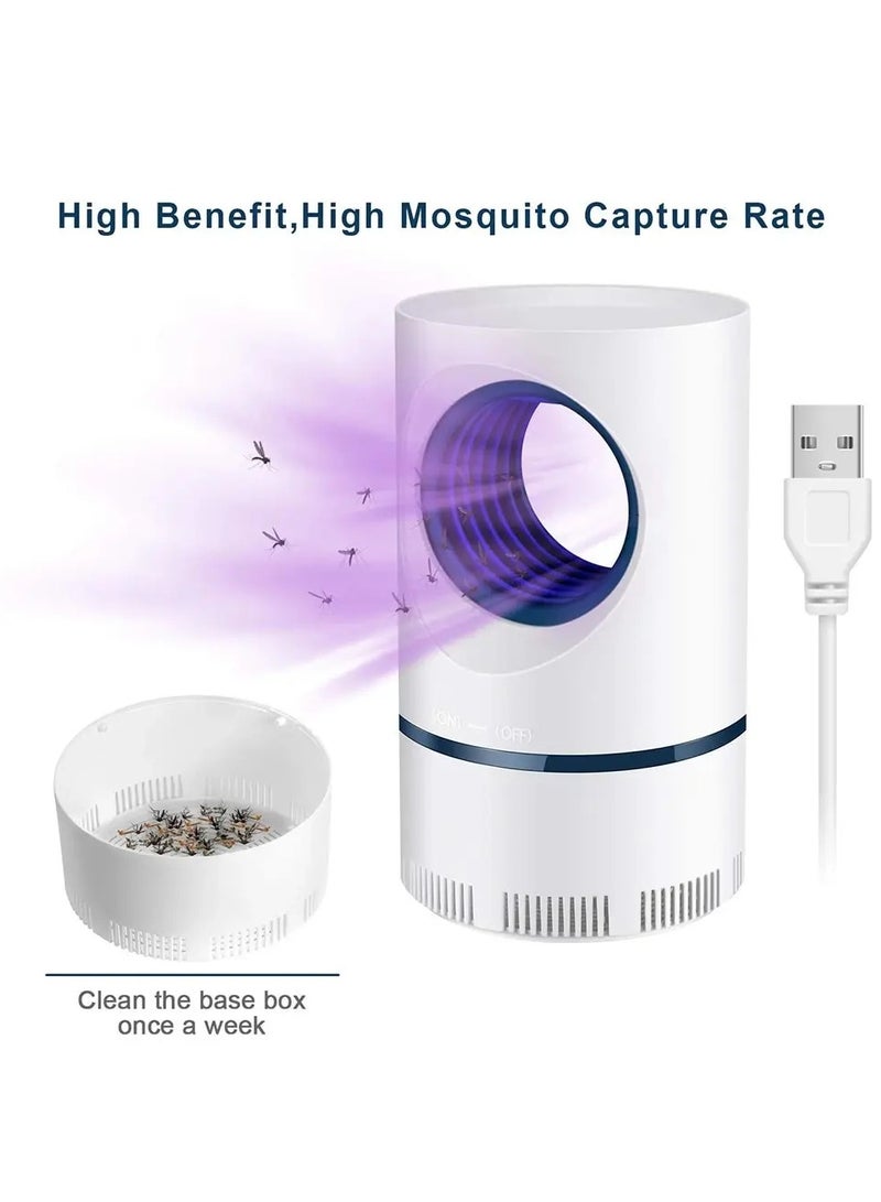 ارواق مصباح كهربائي للتحكم في فخ الحشرات والبعوض، مصباح LED للتحكم في مصيدة الحشرات الصغيرة مع مصدر طاقة USB ومحول (كبير) - Image 3