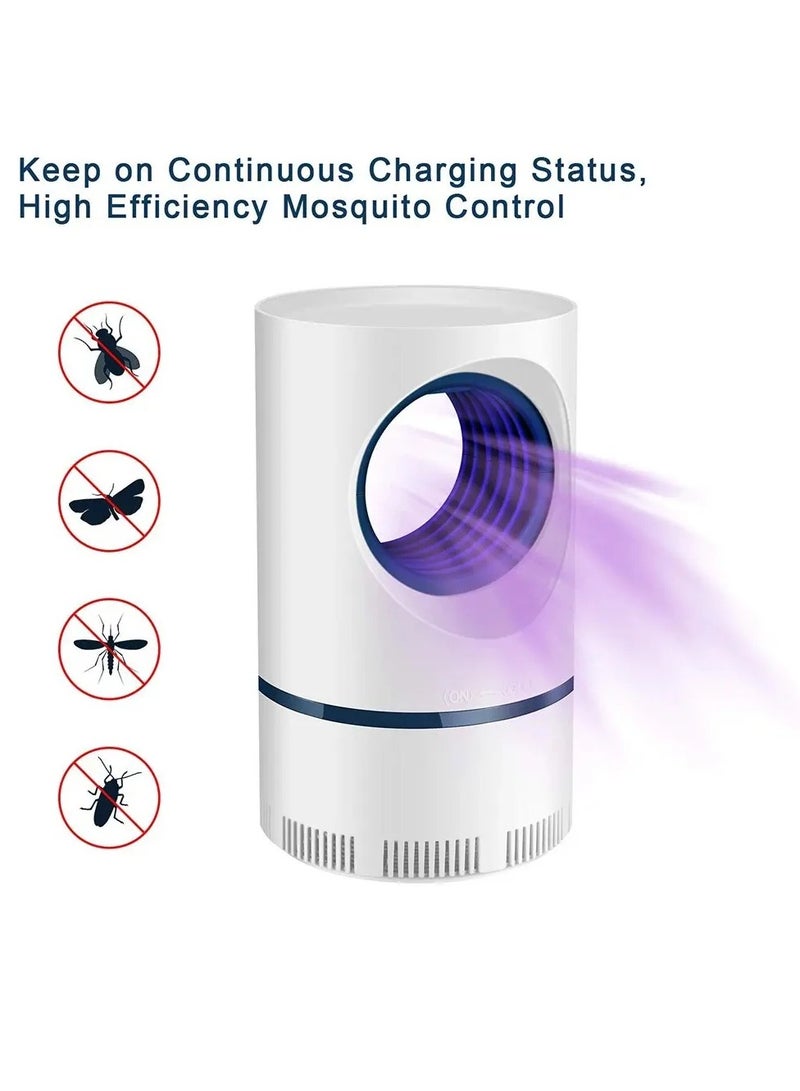 ارواق مصباح كهربائي للتحكم في فخ الحشرات والبعوض، مصباح LED للتحكم في مصيدة الحشرات الصغيرة مع مصدر طاقة USB ومحول (كبير) - Image 4