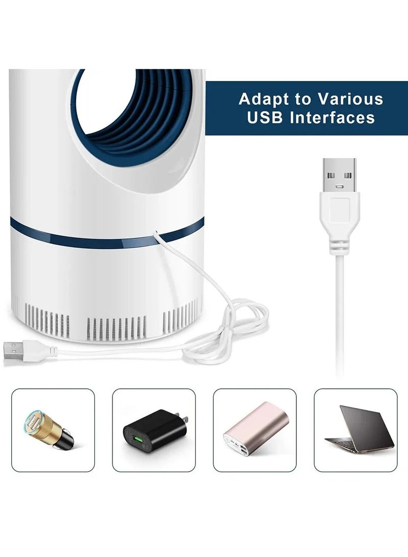 ارواق مصباح كهربائي للتحكم في فخ الحشرات والبعوض، مصباح LED للتحكم في مصيدة الحشرات الصغيرة مع مصدر طاقة USB ومحول (كبير) - Image 5