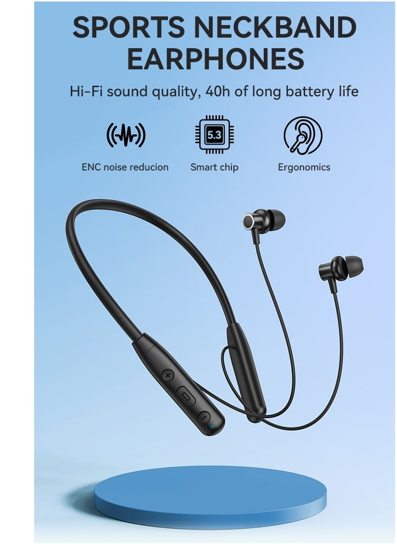 BWOO Bwoo In-ear Wireless Neckband Earbuds BT V5.3 for Gaming & Sports  - Image 4