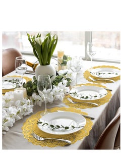 Generic 24-Piece Plastic Doilies Paper Gold 15cm  - Image 4