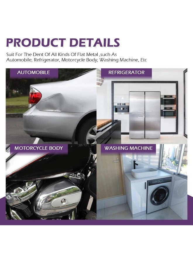 DUNISO 11Pcs Paintless Dent Repair Tool Kits, One Dent Rubber Hammer with 9 Different Shaped Heads Tips and 1 Metal Tap Down Pen , Dent Removal Tap Down Tools，Sturdy and Durable，for Cars Dent Repair - Image 4