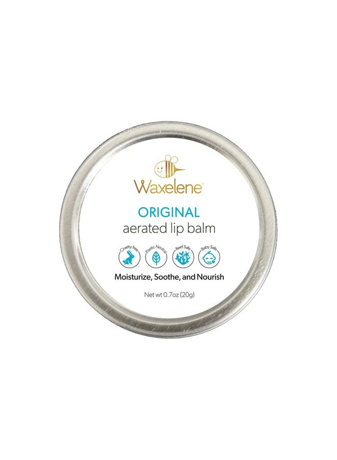 Waxelene Original Aerated Lip Balm Tin Best Lip Balm Ever Organic Calming Multipurpose Ointment Baby Eczema Dry Sensitive Skin Body Face Moisturizer - Image 1