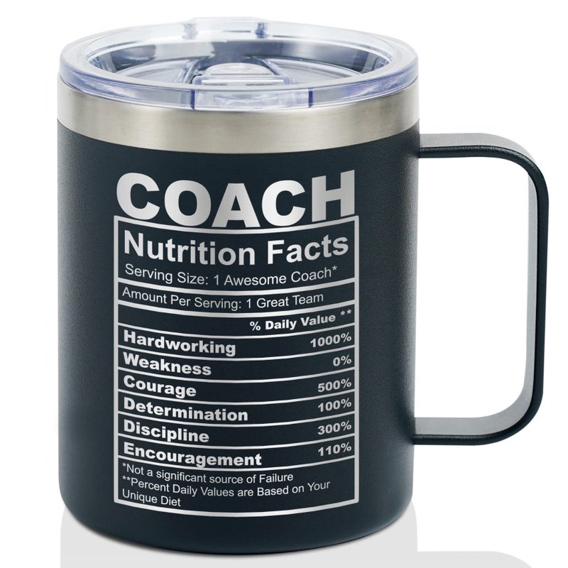 Onebttl Coach Gifts Funny Gift Idea for Appreciation Christmas Birthday 12oz Stainless Steel Insulated Travel Coffee Mug  Coach Nutriton Facts