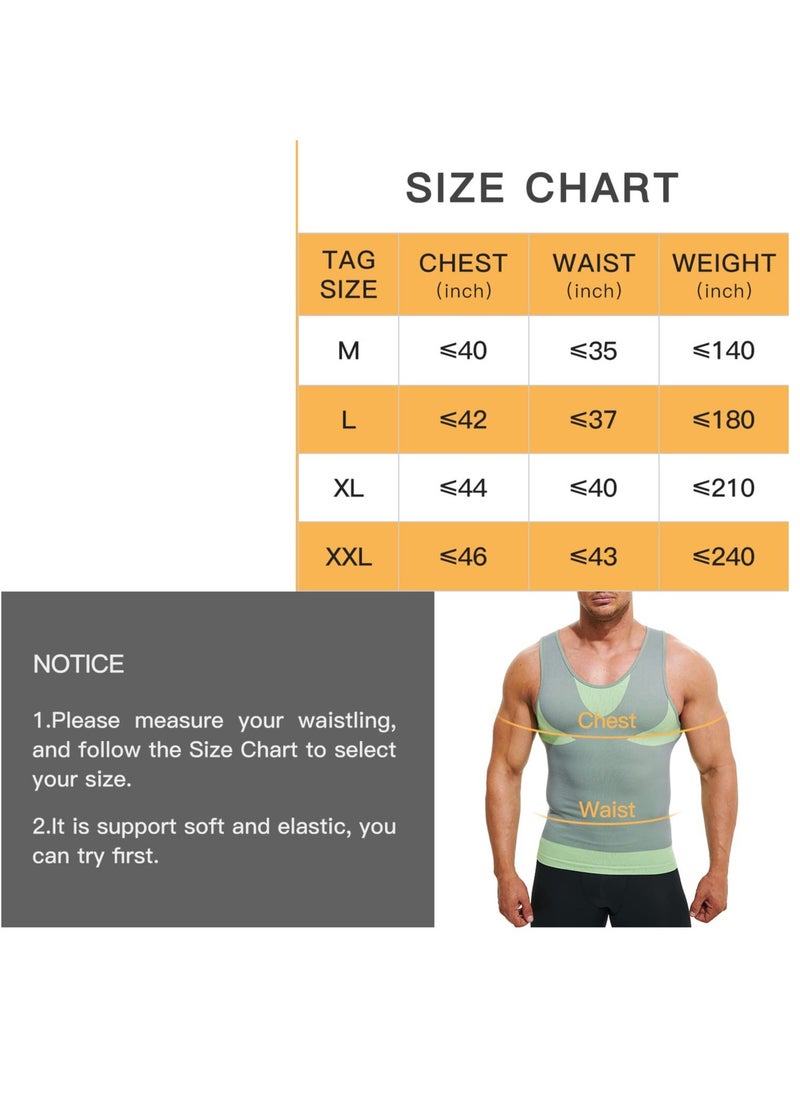 Excefore - Mens Compression Shirt Undershirt Square Cut Muscle Tank Top Workout Vest Abs Abdomen Slim Sleeveless A-Shirt G-Unit G-Shirt, XL Size - Image 1