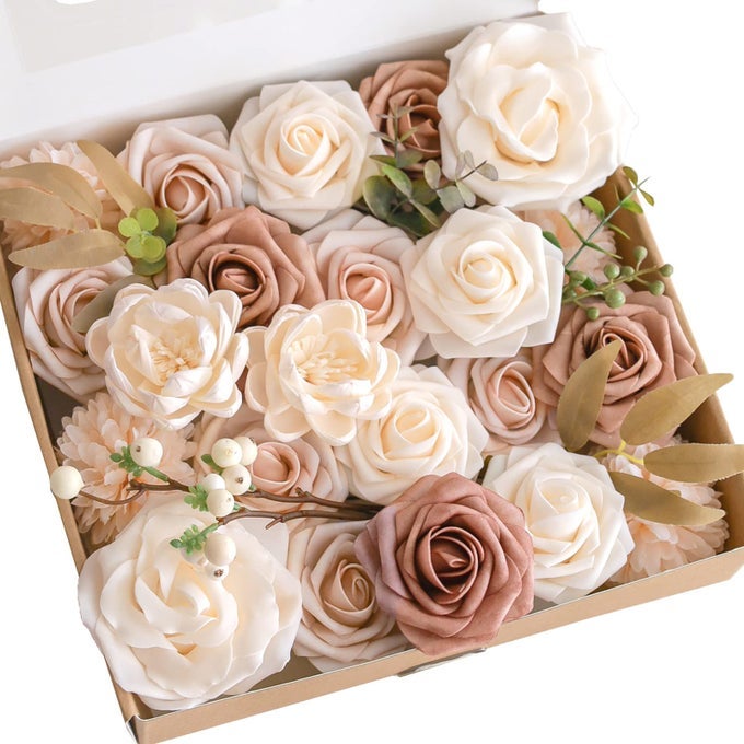 ARTIFICIAL FLOWERS FOR DIY WEDDING DECORATION BRIDAL BOUQUET TABLE CENTERPIECES FLOWER GARLAND WREATHS AISLE ARCH FLOWER DECORATION HOME DECOR TENDER DUSTY ROSE