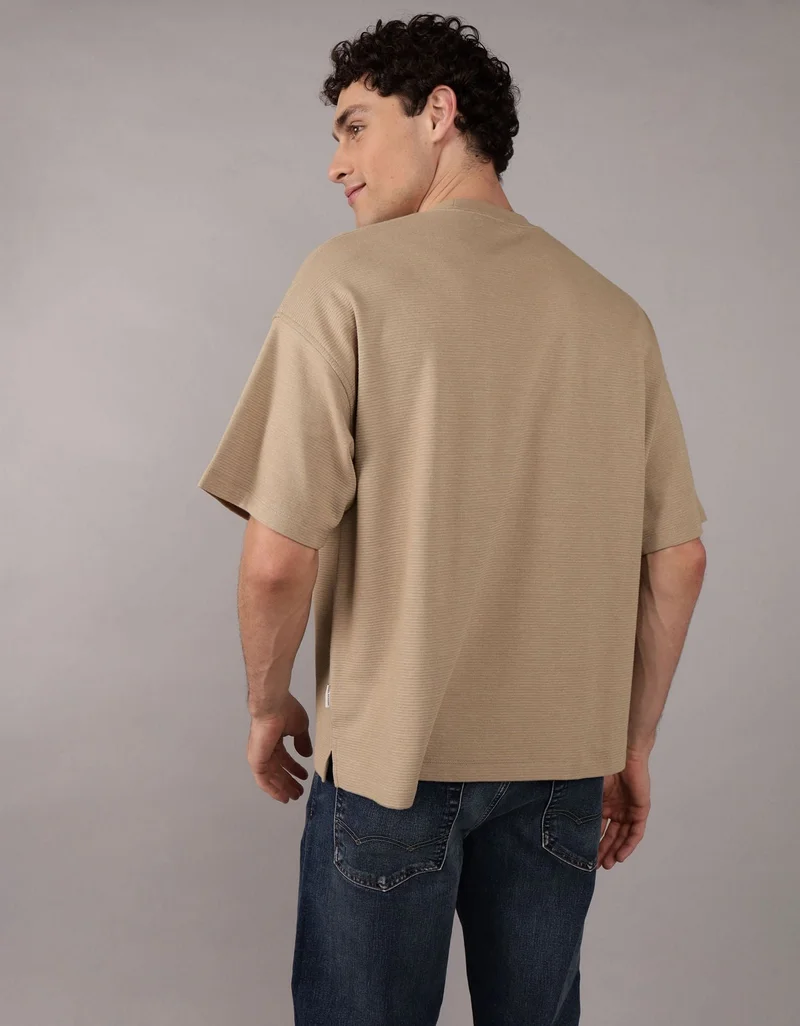 American Eagle AE Oversized Textured T-Shirt