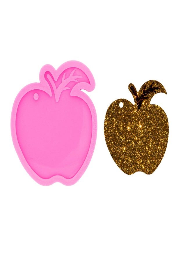 Angel Wings Apple-Shape Keychain Mold Polymer Clay Mould Resin Silicone Mold Fruit Mold Epoxy Craft Silicone Molds for Resin Casting - Image 1