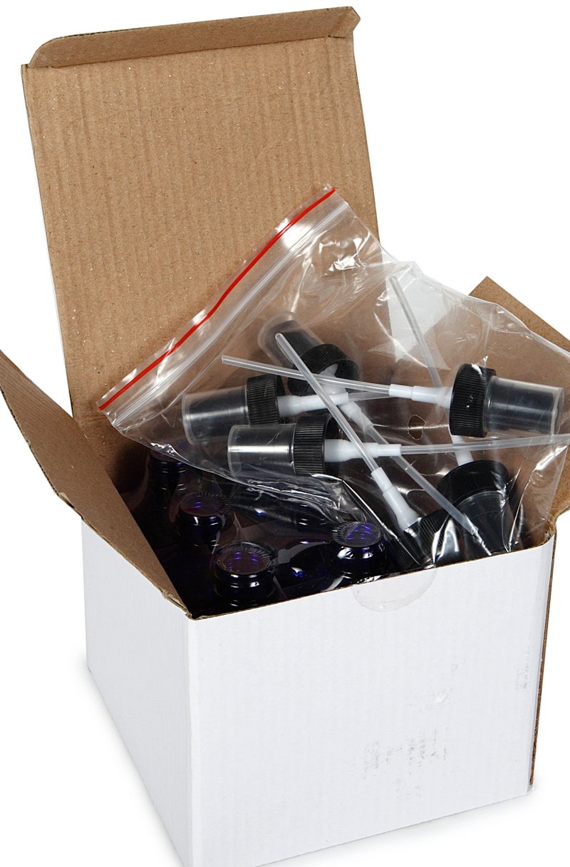 Vivaplex 6, Cobalt Blue, 2 oz Glass Bottles, with Black Fine Mist Sprayers - Image 4