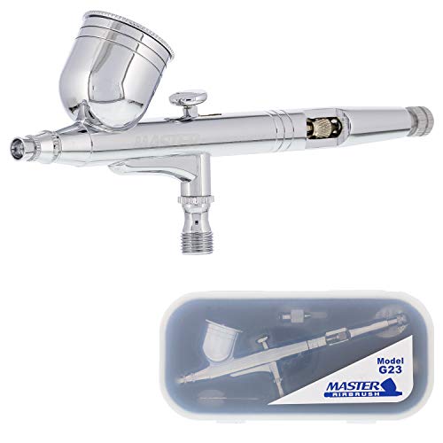 Master Airbrush G23 Multi-Purpose Dual-Action Gravity Feed Airbrush Kit with 0.3mm Tip, 1/3oz Cup, Cutaway Handle - Air Brush Gun for Painting, Aerografo Body Art, Auto Graphics, & Cake Decoration - Image 1