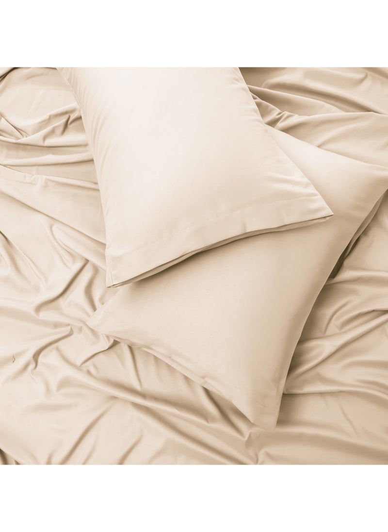 PanaX Panax Bedding Queen Bed Sheets Set - 4 Piece Bedding - Brushed Microfiber - Shrinkage and Fade Resistant - Easy Care (Beige, Queen)  - Image 3