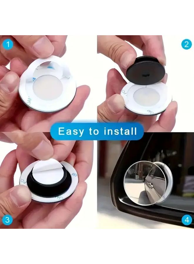 Wide Angle Convex Blind Spot Mirrors 2PCS DM 069 Color For Car Truck SUV Safety - Image 2