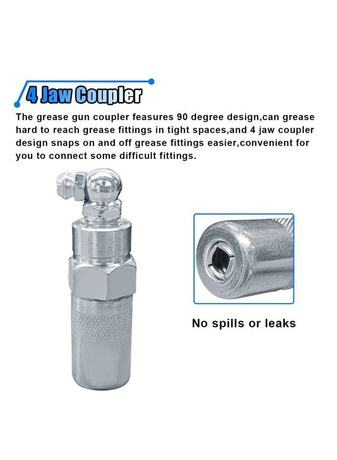 LHDOS 90 Degree Grease Coupler Adapter, Grease Gun Fitting Tool, Snaps onto Grease Fittings in Tight Spaces, Grease Gun Coupler Accessories for Cars, Trucks, Farms or Industrial Use - Image 3