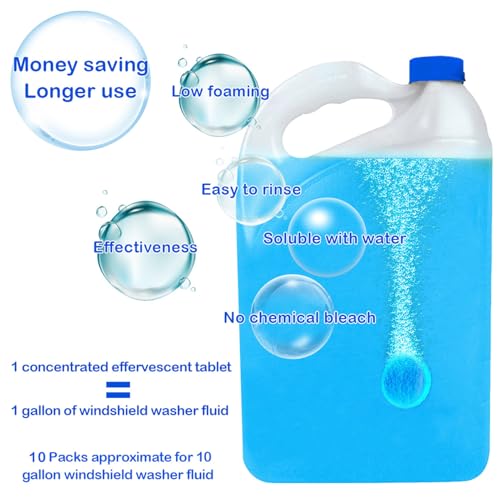 awave bloom Windshield Washer Hose Kit,includes 4 Meter Washer Fluid Hose and 12 Pcs Hose Connectors for Car Windshield Washer Nozzle Installation,10 Pcs Car windshield washer fluid Tablets - Image 4