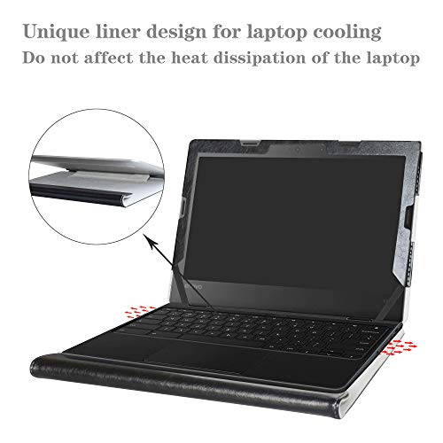 Alapmk Protective Case Cover for 11.6" Lenovo 500e Chromebook 2nd Gen& 300e Chromebook 2nd Gen& 100e Chromebook 2nd Gen Laptop(Warning:Not fit Lenovo 100e Windows&300e Windows 1st Gen),Black - Image 4