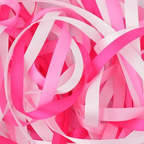 MAYREEL 3/8 Inch Pink Satin Ribbon Baby Pink Ribbon for Gift Wrapping Valentine's Day Crafts Wedding Bridal Shower Decorations 5 Rolls Assortment 10 Yards Each Color Total 50 Yards - Image 3