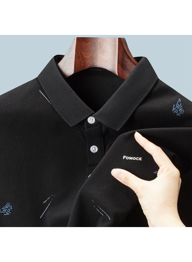 Fomoce men's Summer Business Polo Shirt With Collar - Casual Comfort Short Sleeve Top - Image 3
