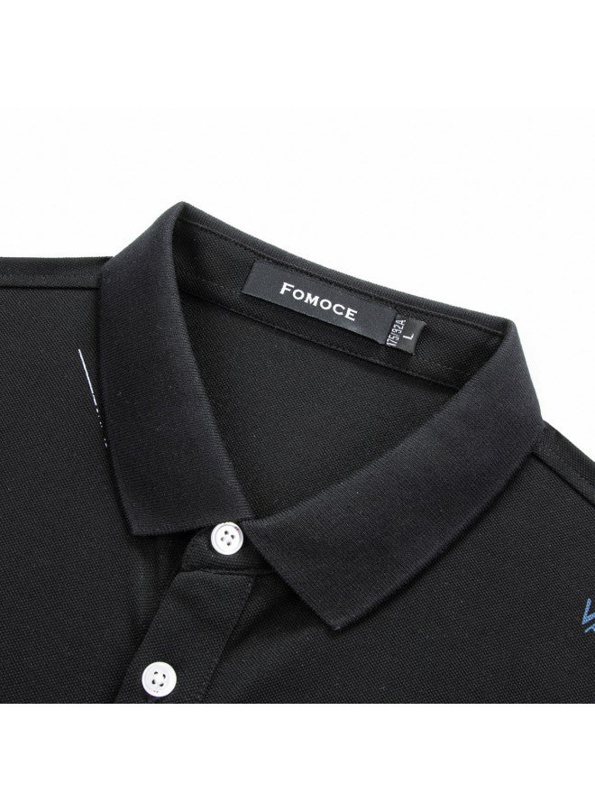 Fomoce men's Summer Business Polo Shirt With Collar - Casual Comfort Short Sleeve Top - Image 4