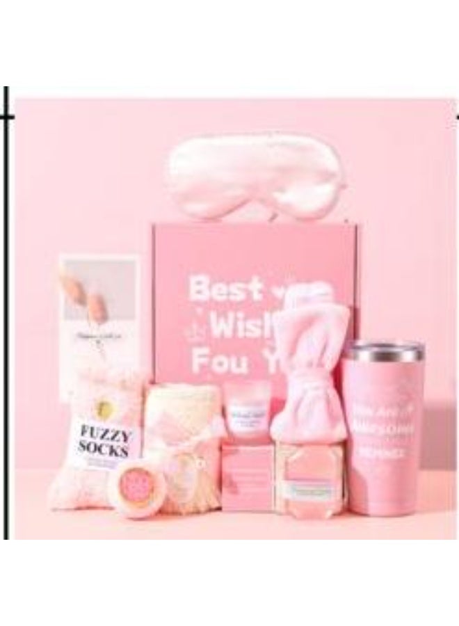 Exquisite Birthday Gifts for Girls Teens - Best Birthday Presents for Her - Unique Gift Baskets for Women - Easter Gifts for Best Friends Girlfriend Daughter Mom Sister Coworker - Pink