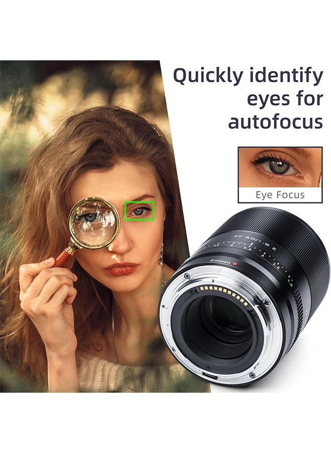 فيلتروكس عدسة VILTROX AF 50mm f/1.8 F1.8 Z Mount Full Frame Lens STM Auto Focus Standard Prime Lens متوافقة مع كاميرا Nikon Z-Mount Z6 Z7 Z5 Z50 Z6II Z7II ZFC  - Image 4