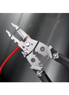 YUGMI SHOP YUGMI SHOP 6in1 MultiPurpose Electrical Stripping Tool Wire Stripper Crimping Tool Multifunctional Stainless Steel Wire Puller Plier Cable Looping Splitting Wire Cutting Pliers  - Image 2