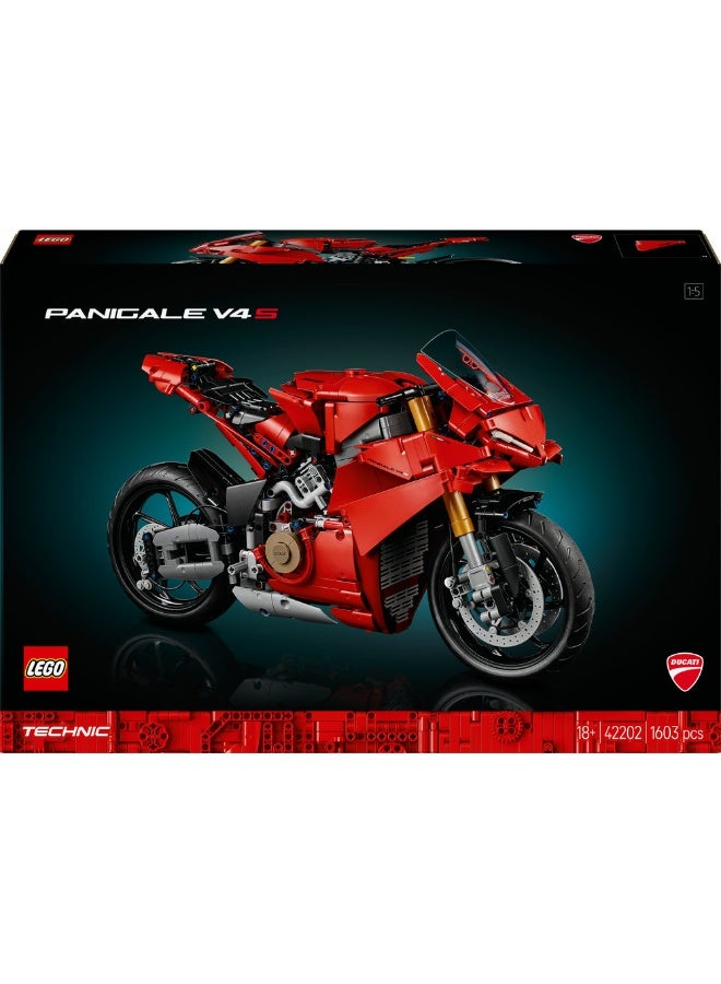 مجموعة بناء نموذج الدراجة النارية Ducati Panigale V4 S 42202 من ليغو® Technic